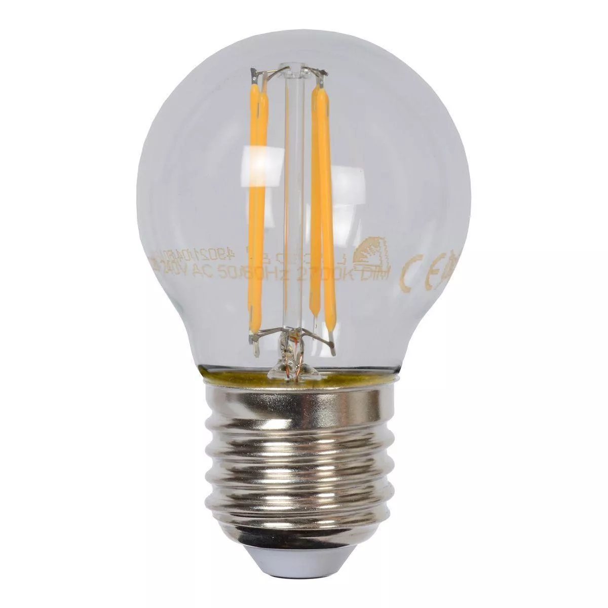 

Лампа светодиодная диммируемая Lucide E27 4W 2700K прозрачная 49021/04/60