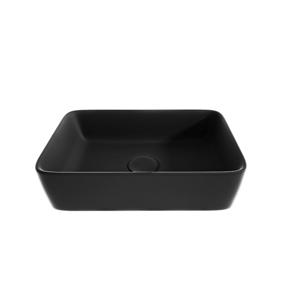 Накладная раковина STWORKI Копенгаген CO50293 50 матовая черная прямоугольная 8013₽
