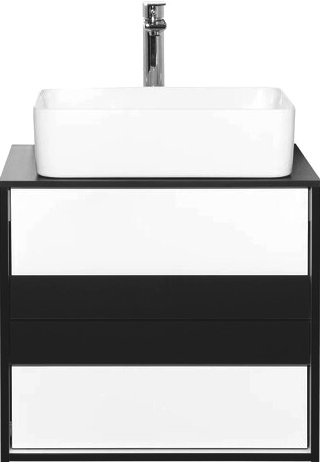 Купить Тумба для комплекта Style Line Амстердам 60 белая матовая, черно-белый