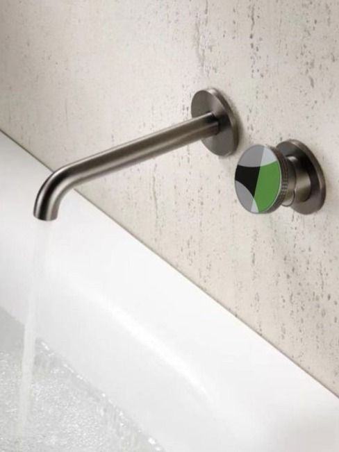 

Смеситель для раковины встраиваемый Bronze de Luxe 9007GM-G, графит/зеленый