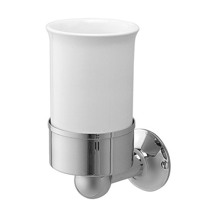 

Devon New York Стакан с настенным держателем, керамика/хром