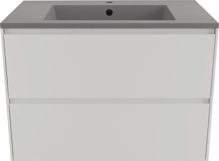 

Тумба с раковиной Style Line Лима 80 см подвесная LINE 80 2 ящика PLUS Белый Матовый ЭМАЛЬ, раковина серый шелк