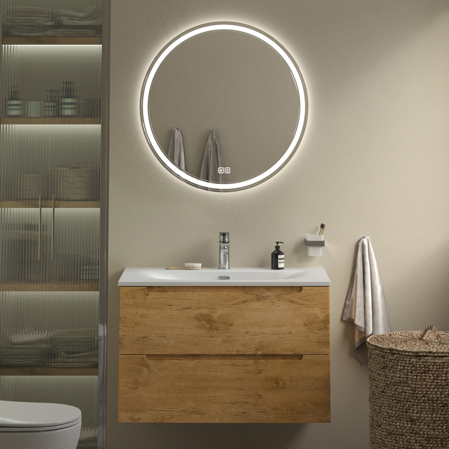 

Мебель для ванной комнаты BelBagno Etna 39 80 rovere nature, раковина BB-8099-3-80