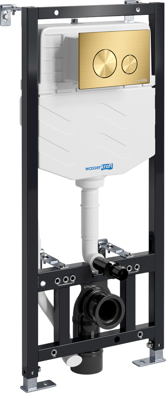 

Система инсталляции для унитазов Wasserkraft Aller 10TLT.010.ME.MG02 с кнопкой смыва матовое золото
