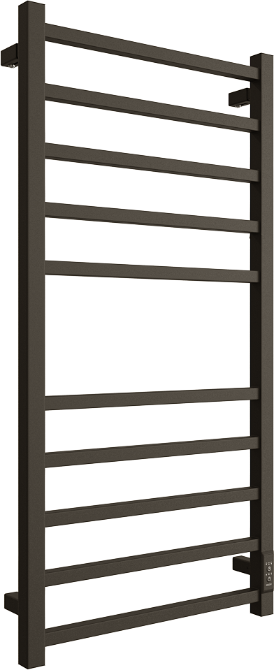 

Полотенцесушитель электрический Двин L plaza neo 100/50 100x55 см, подключение справа, слева, матовый черный, лесенка