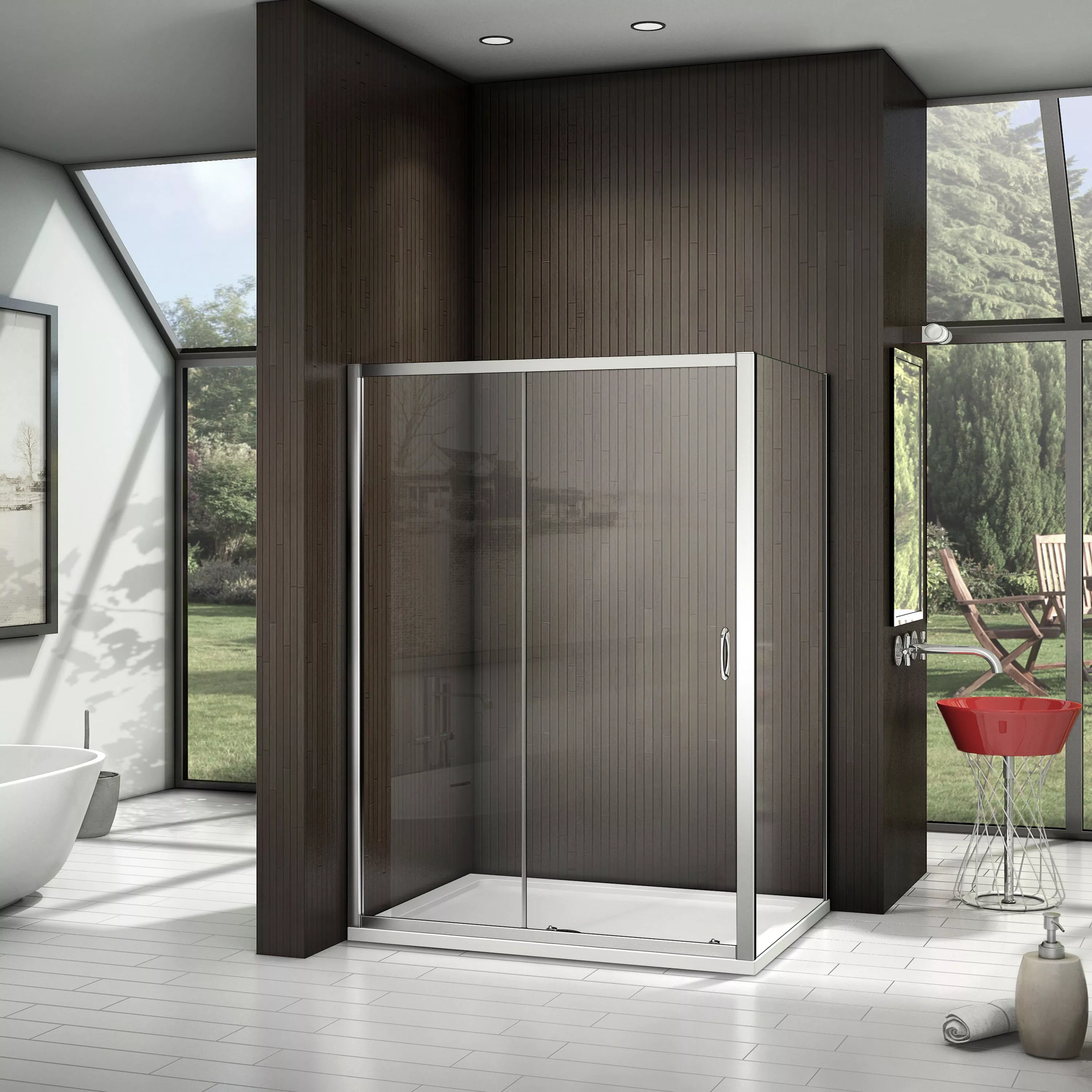 

Душевой уголок Good Door Latte WTW+SP-C-WE 140x90