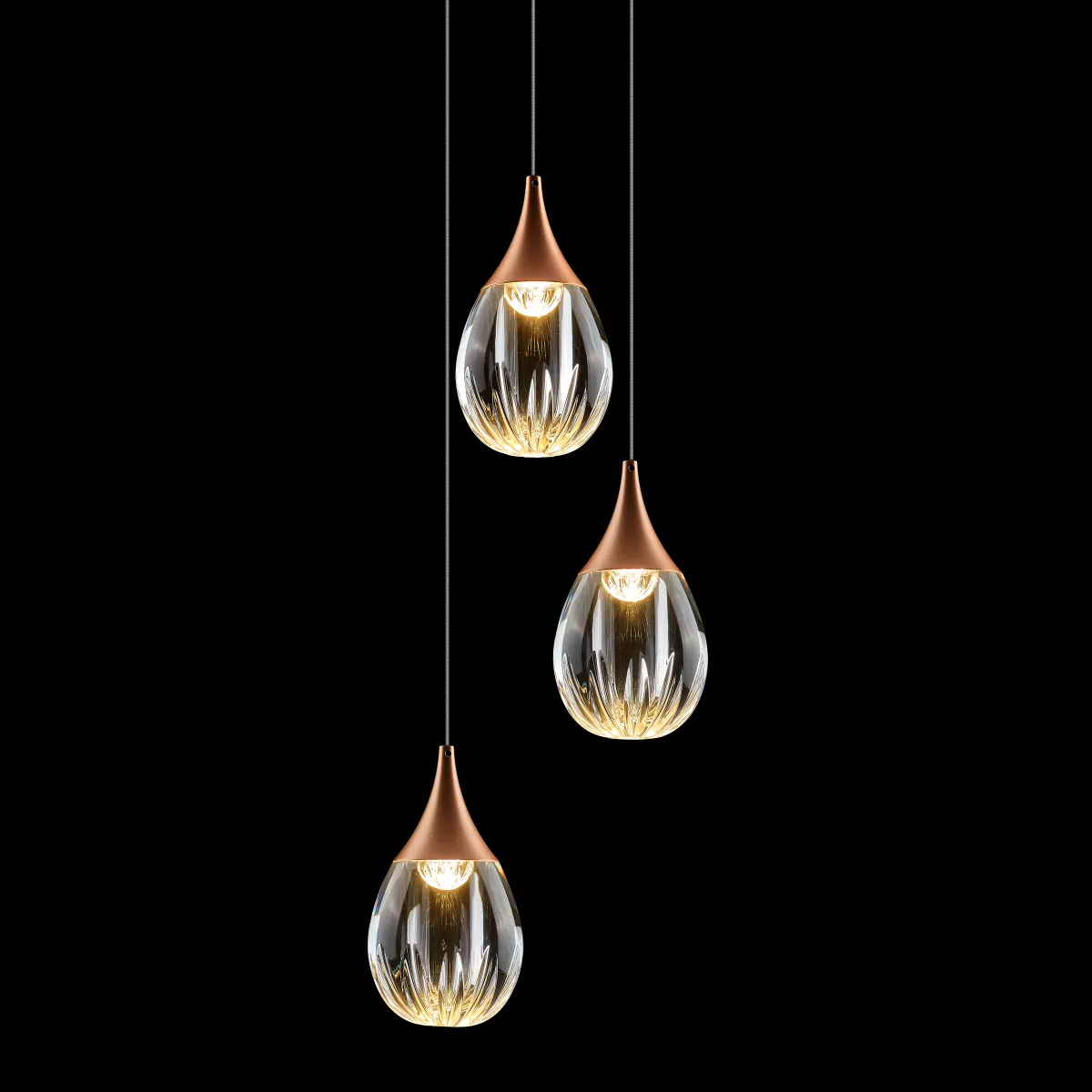 

Подвесной светильник Delight Collection Stilla MD24001004-3A copper/clear