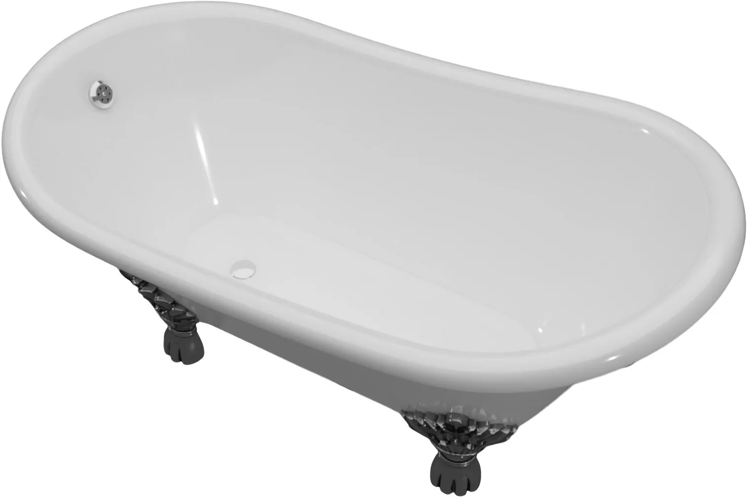 

Акриловая ванна Artemis Ottovia 150x75 ножки хром