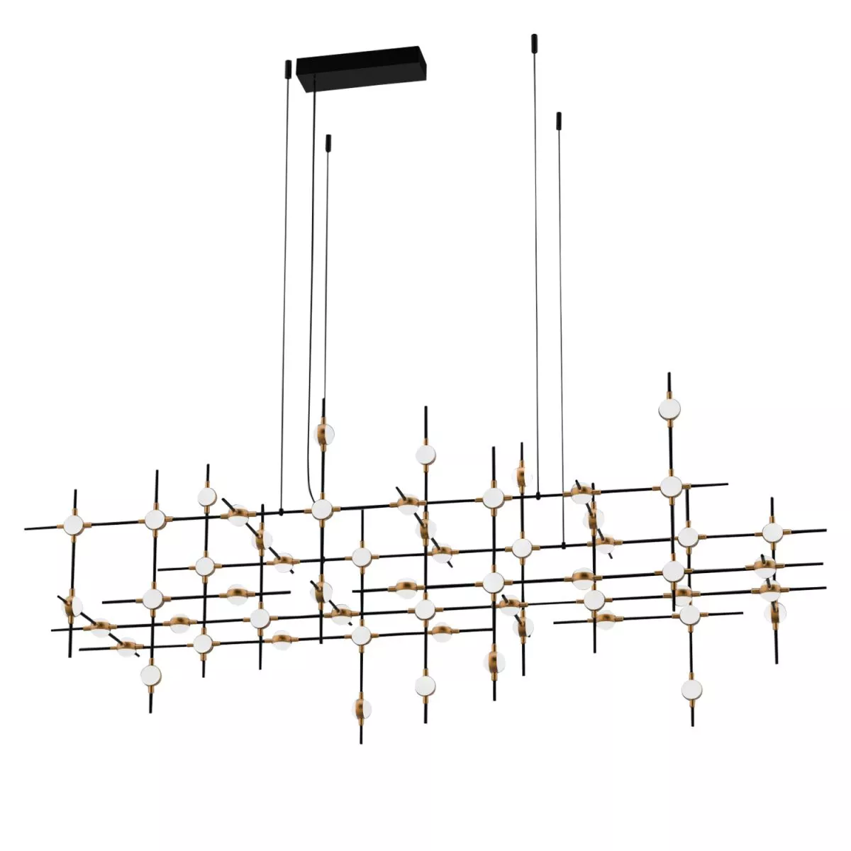 

Подвесная люстра Delight Collection Molecular 55 black/gold
