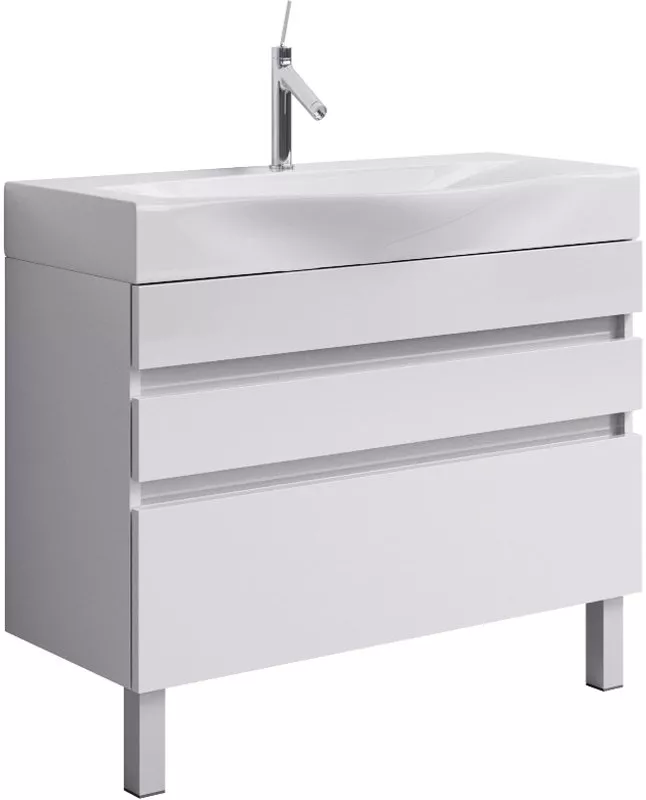 

Тумба с раковиной Aqwella 5 stars Бергамо 80 напольная, белая