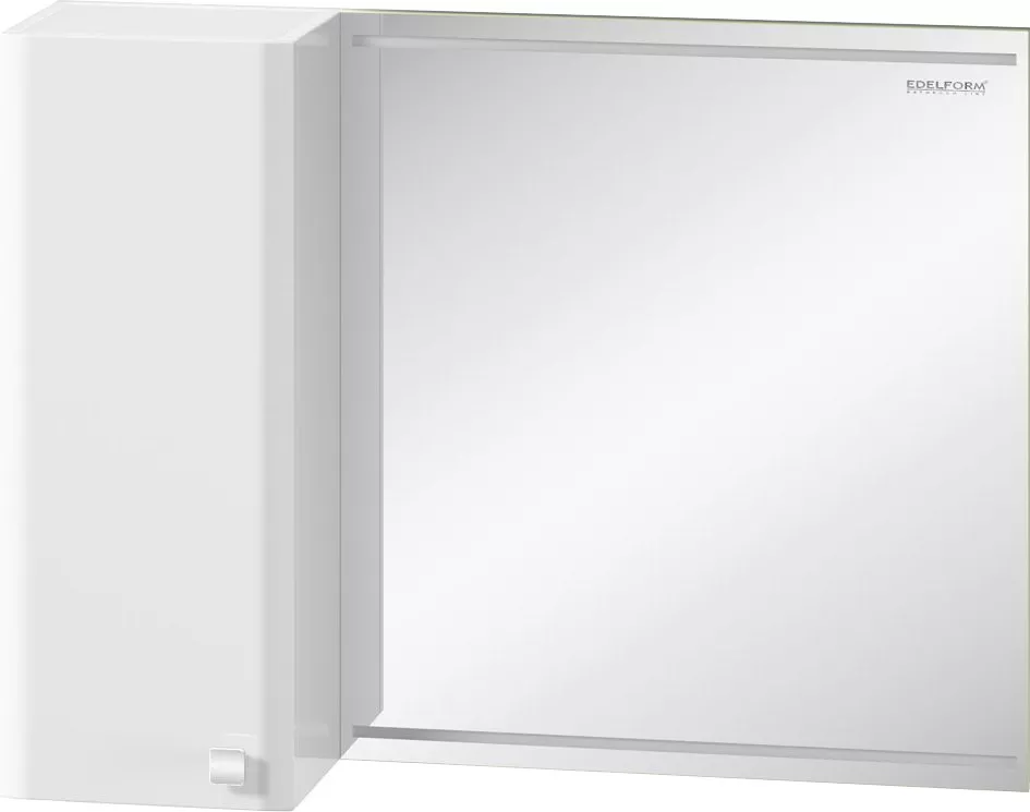 

Зеркало-шкаф Edelform Nota 85 белое, с подсветкой, Белый