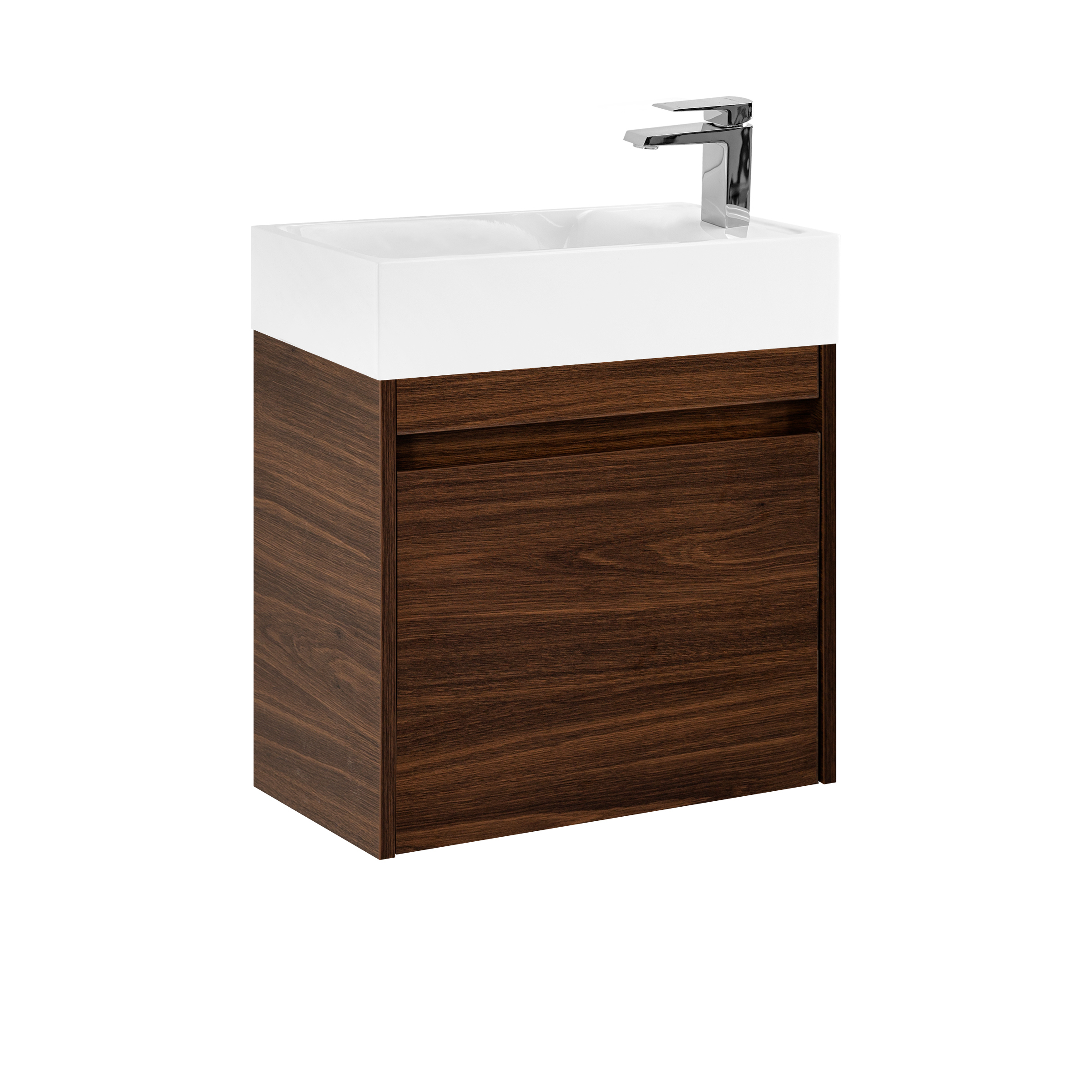 

Тумба под раковину без столешницы Art&Max Семья-М (Family-M) 50 подвесная, bourbon oak, с дверцей