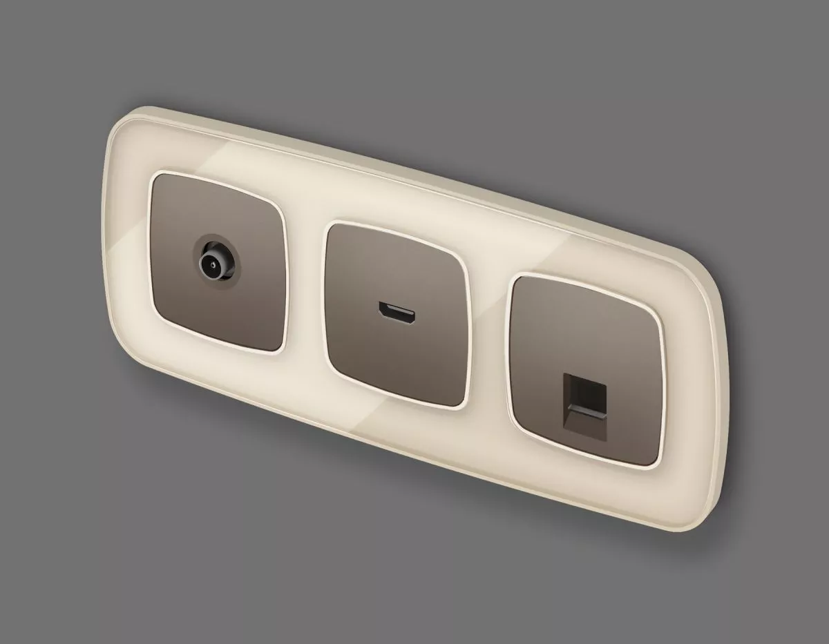 

Комплект механизма компьютерной розетки Ambrella Volt RJ-45 (8P8C) CAT6A экранированной с автоматической защитной шторкой OMEGA MO642005 Темная бронза матовый QUANT (OP6420, VM185)