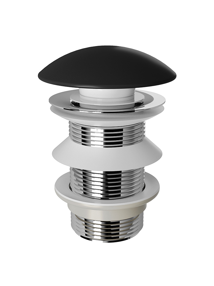 Донный клапан для раковины Aqueduto Ralo RAL0140 без перелива матовый черный 2800₽