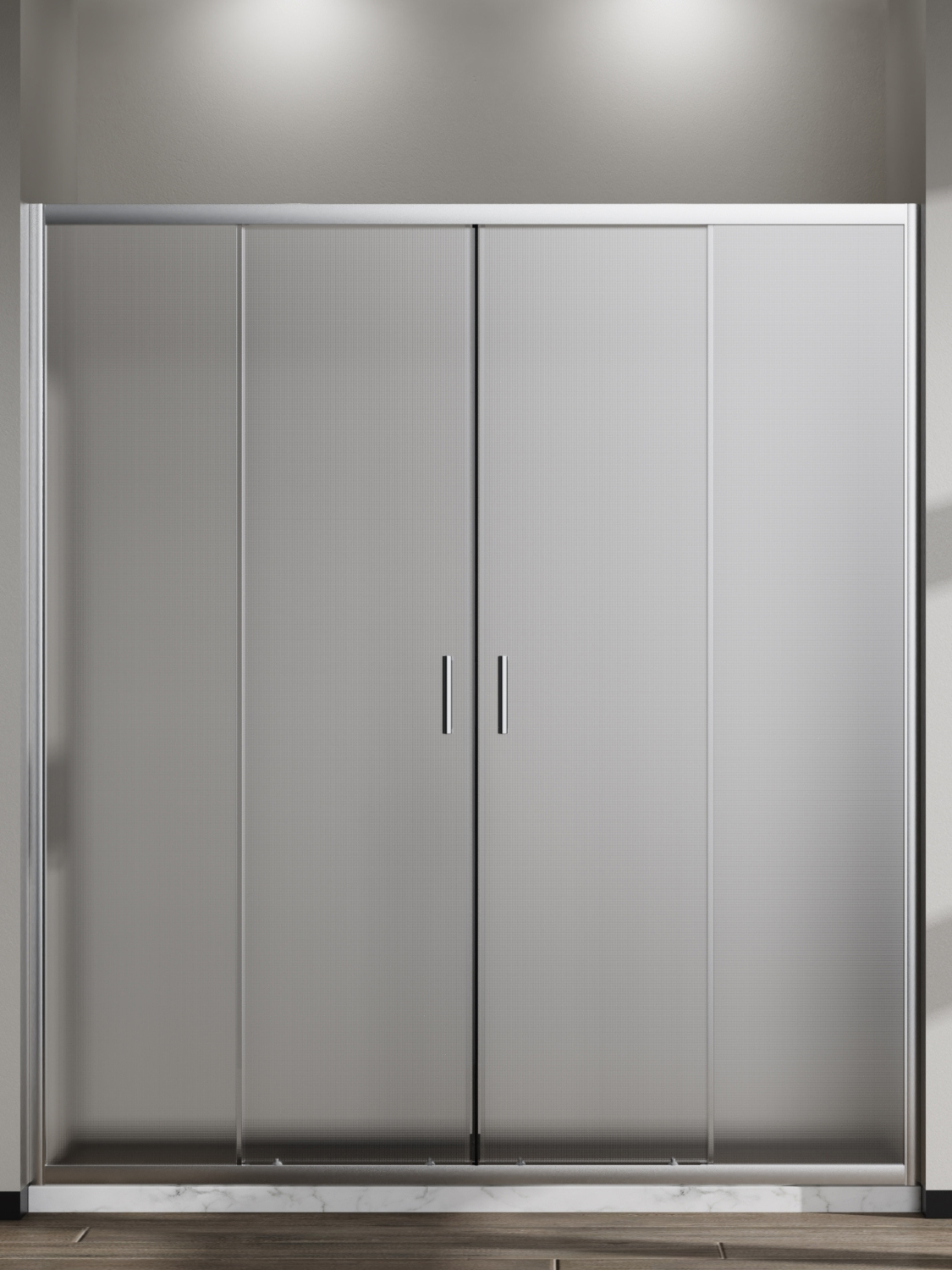 Душевая дверь в нишу Vincea Сити (City) VDS-5CT2170MT, 170 см, профиль хром, стекло текстурное