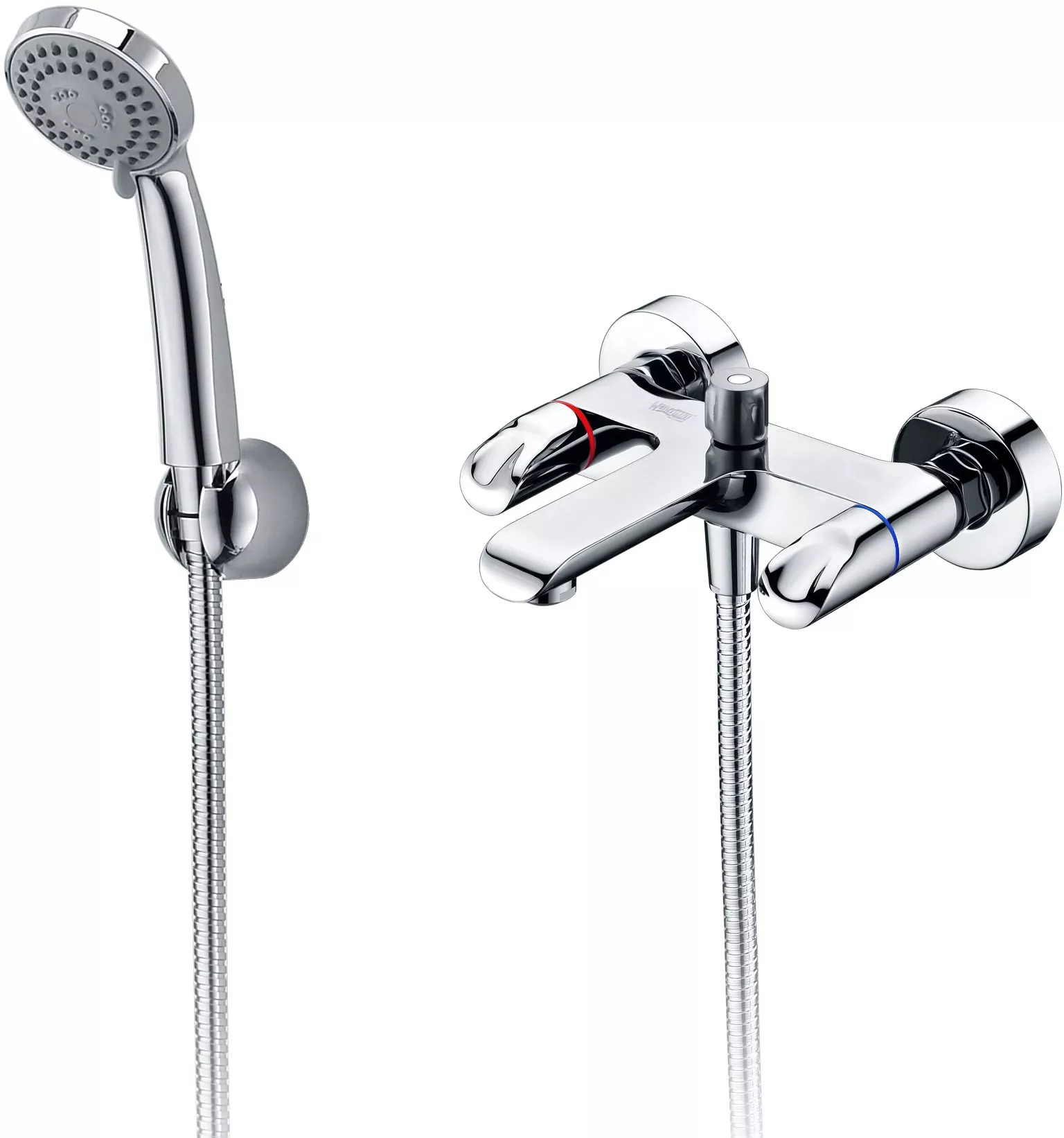 

Смеситель Wasserkraft Lossa 1201 для ванны с душем, Хром;серый