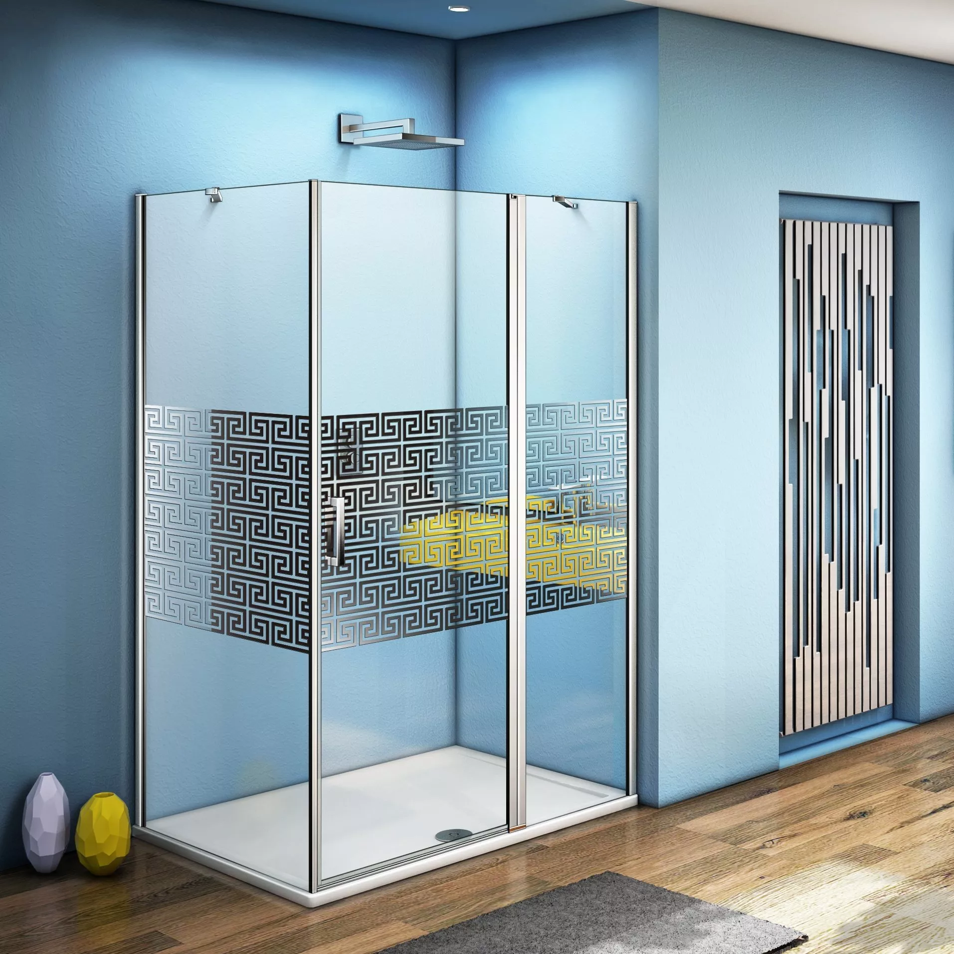

Душевой уголок Good Door Fantasy WTW+SP-F-CH 130x80