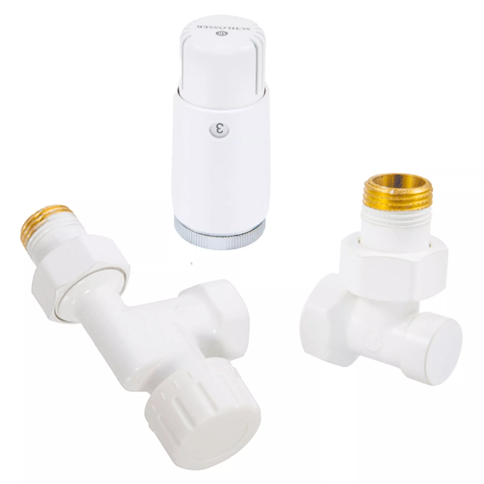 

Комплект подключения SCHLOSSER STANDARD MINI 1/2 осевой, белый, с термоголовкой MINI М30х1,5