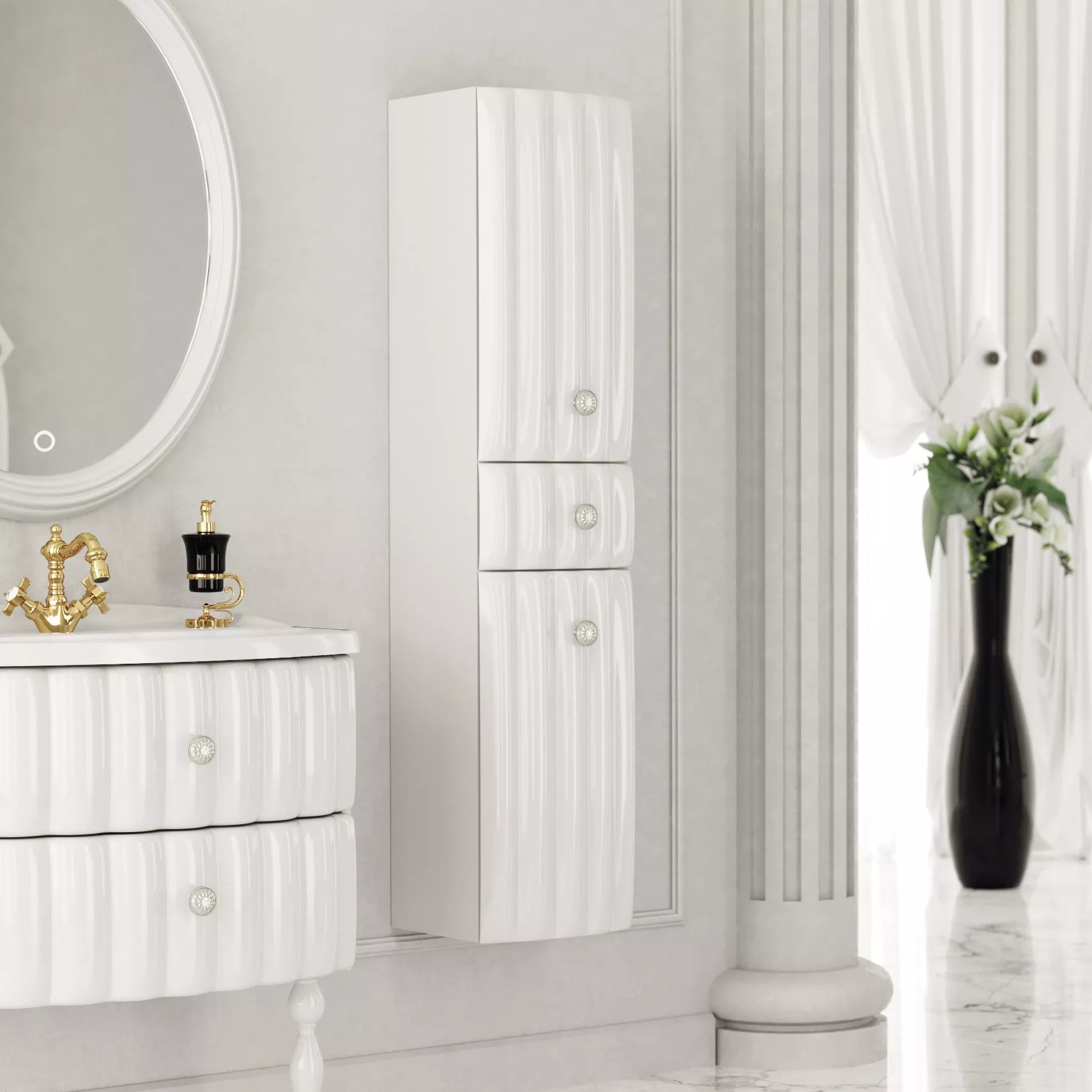 

Шкаф-пенал Aima Design Pearl 30 см (У51081)