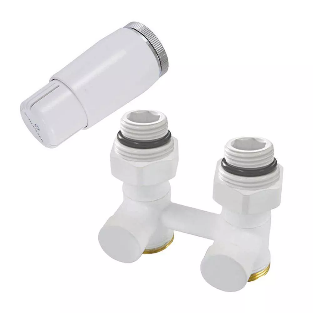 

Комплект узла нижнего подкл SCHLOSSER прямой STANDARD 3/4 (белый) с термоголовкой М30х1,5, ниппеля 1/2Х3/4