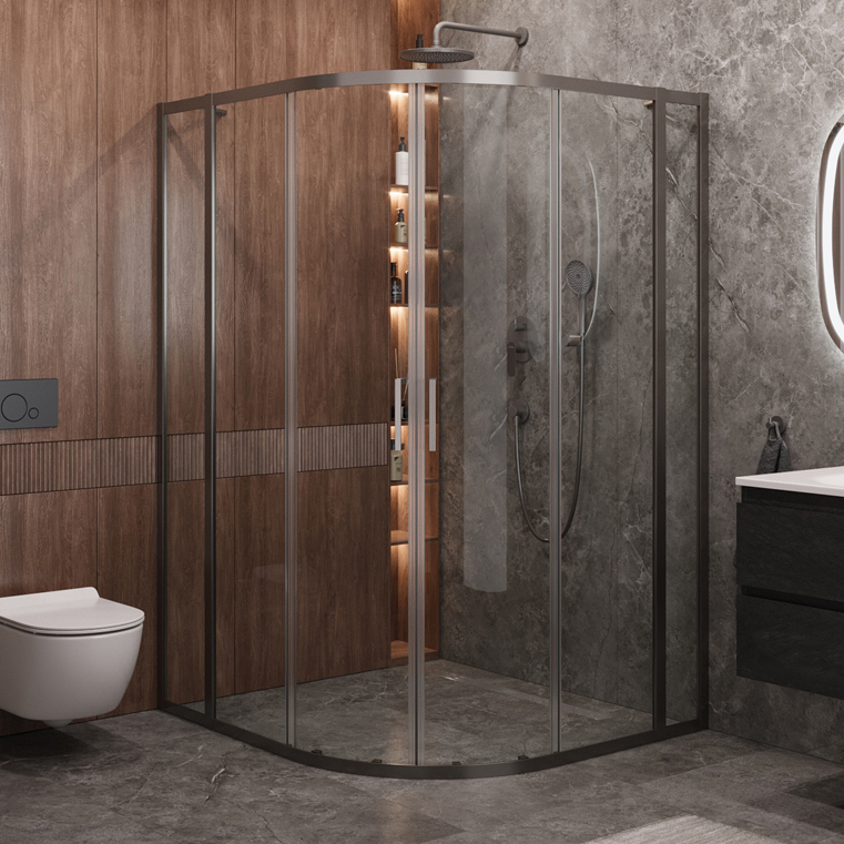 

Душевой уголок Cezares Molveno RH 22 130+120 C GM IV 130х120 см, профиль оружейная сталь, стекло прозрачное