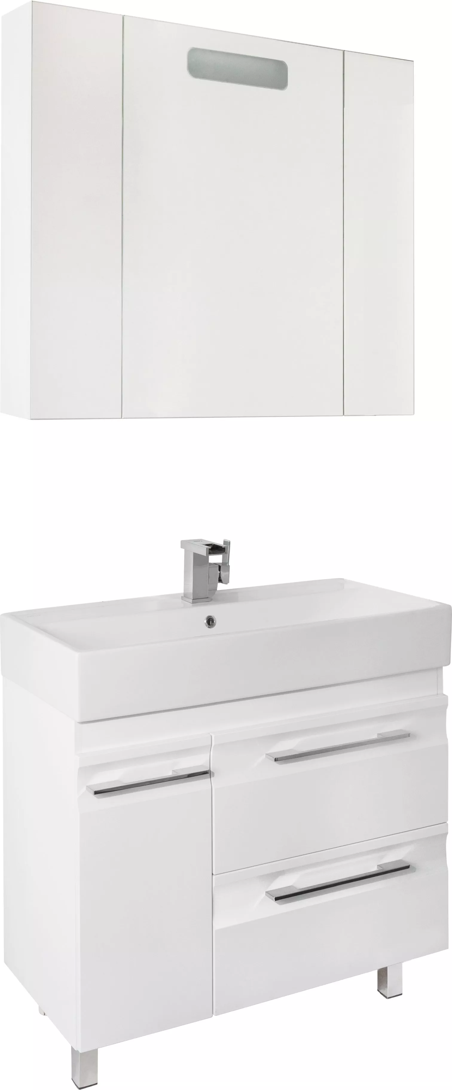 Мебель для ванной Vod-Ok Мальта 90 с ящиками, белая от Santehnika-room