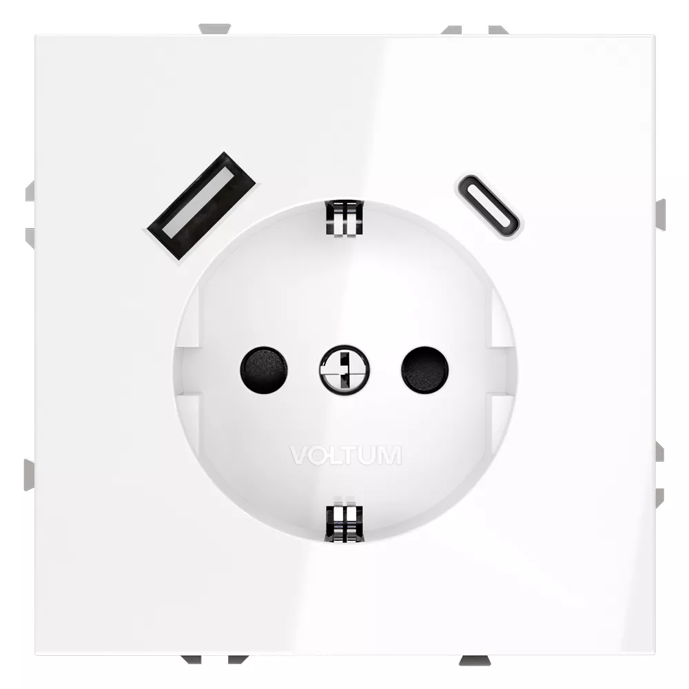  Розетка с USB, A+C Voltum S70 VLS040501