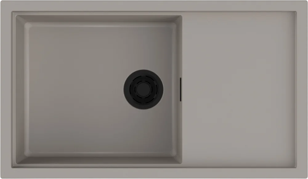 Керамические мойки  Santehnika Room Мойка кухонная Omoikiri Sintesi Artceramic 86х50 серый матовый, leningrad grey