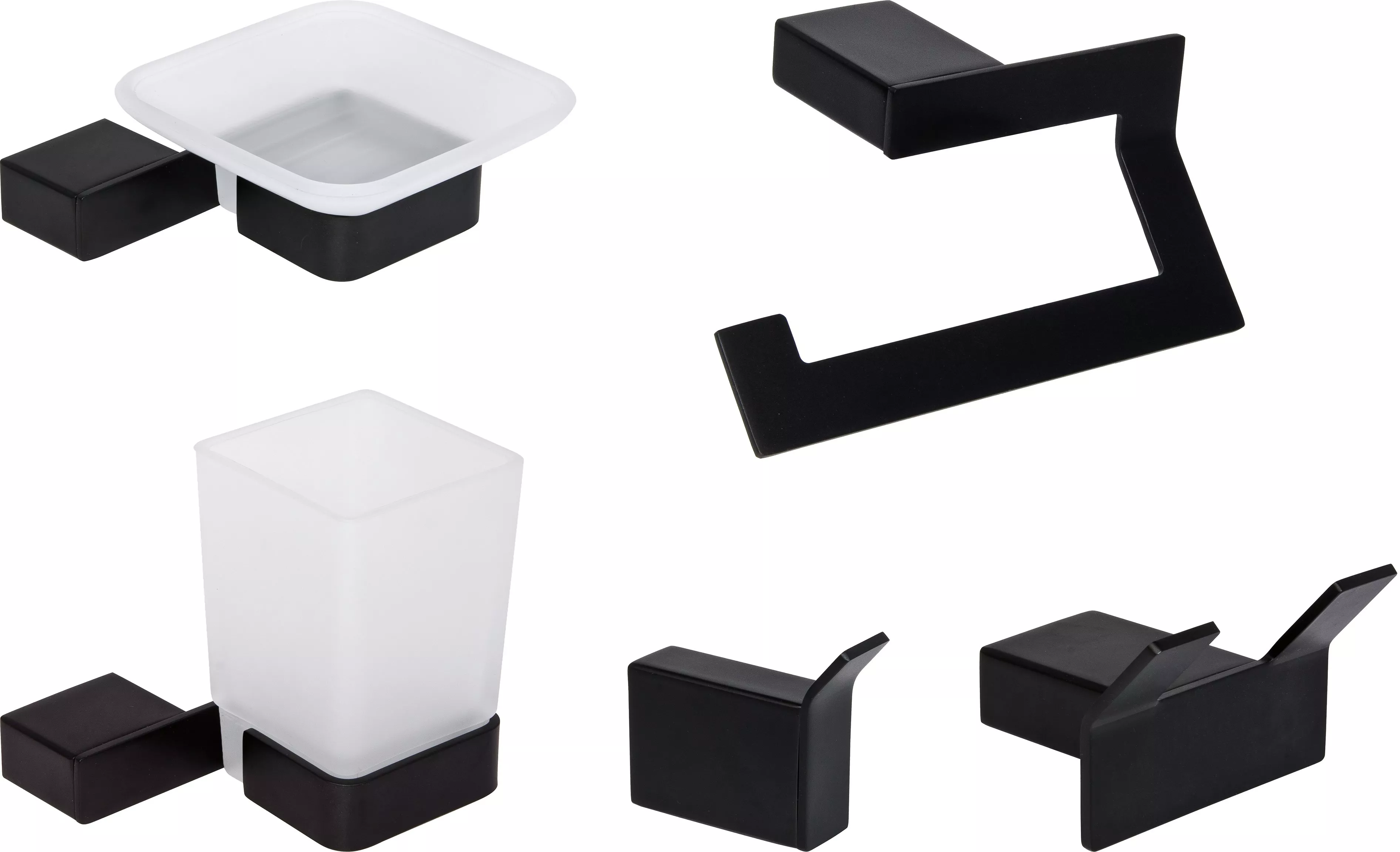 Набор DECOR BANYO SS 304 Black SS304 007 04 + SS304 005 04 + SS304 006 04 + SS304 008 04 + SS304 008 14