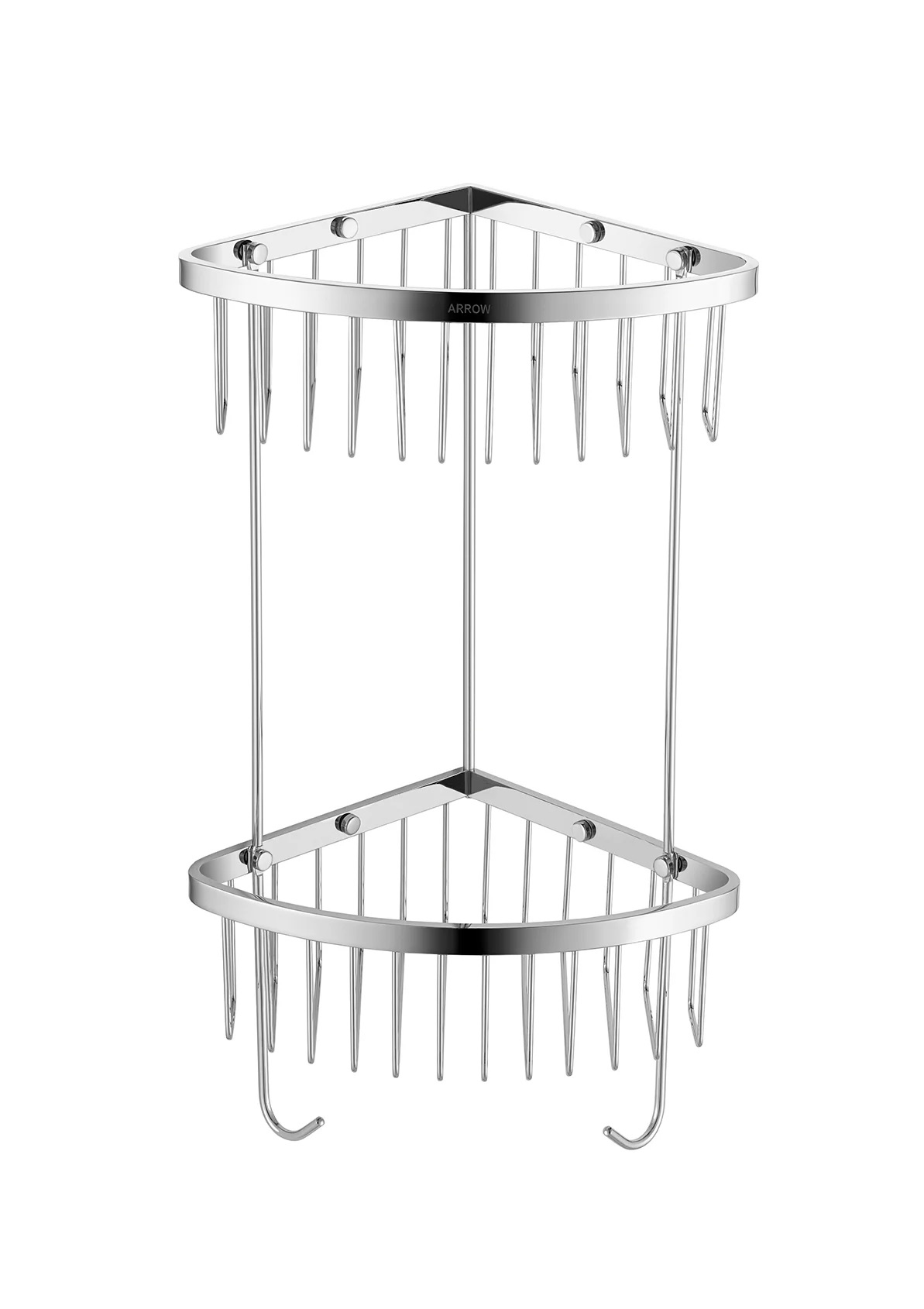 Полка для душа ARROW AGJ20CU угловая подвесная хром с крючками 5490₽