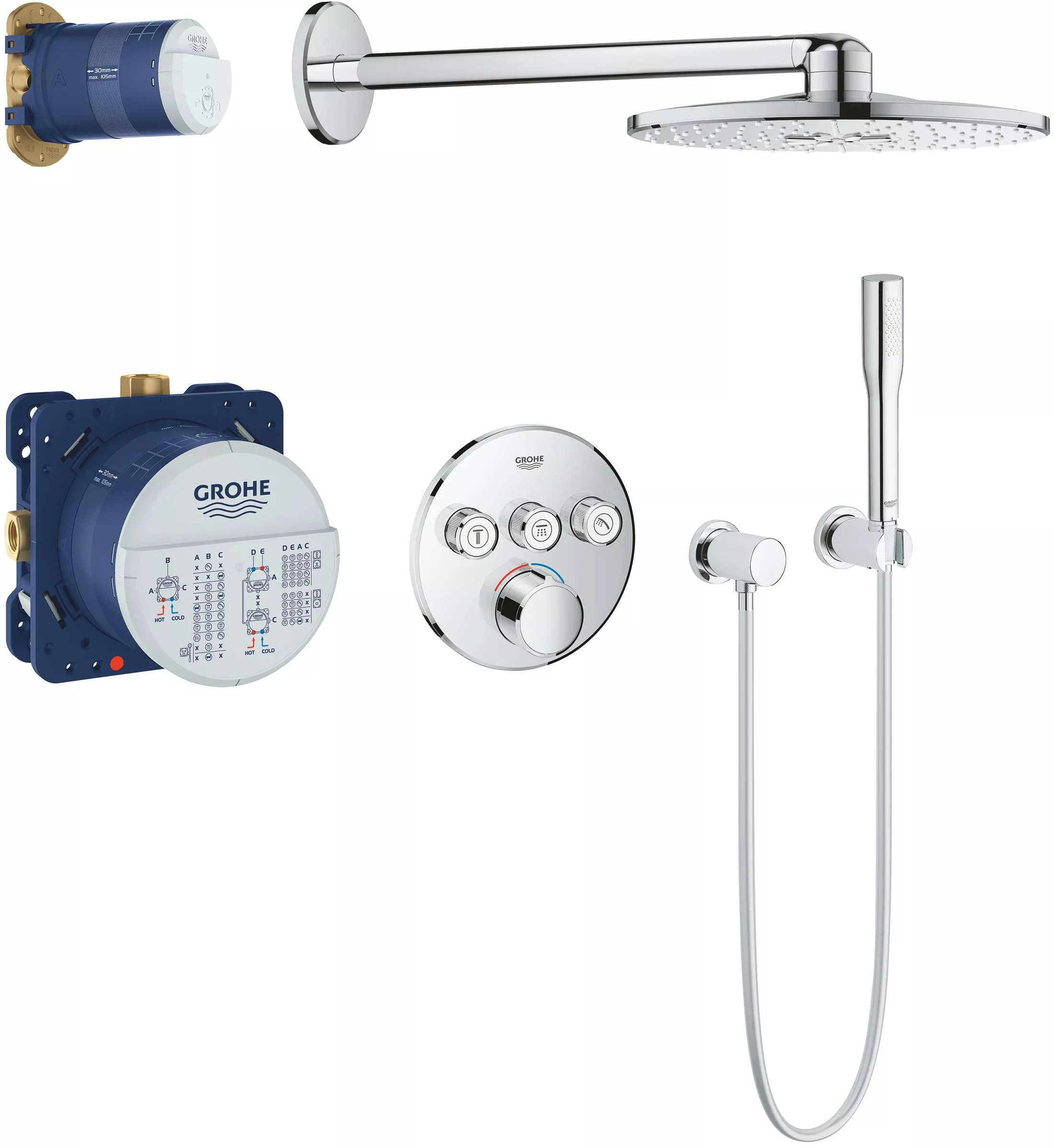 

Душевой комплект Grohe Smart Control 34709000 С ВНУТРЕННЕЙ ЧАСТЬЮ