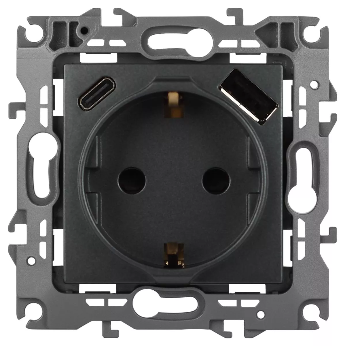 

Розетка со шторками с USB type-A+C Эра 12-4108-12 Б0067700