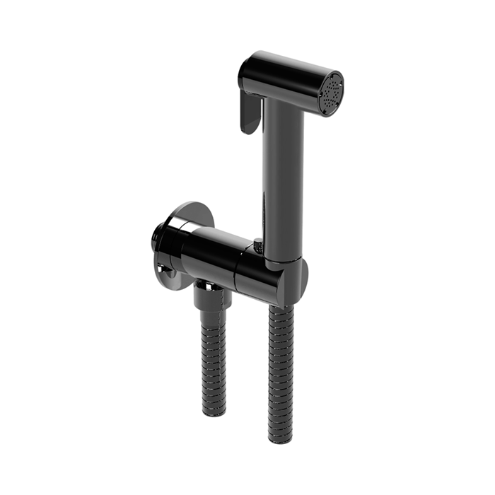 

Huber Shower Гигиенический душ со шлангом 120 см,вывод с держателем, цвет черный матовый