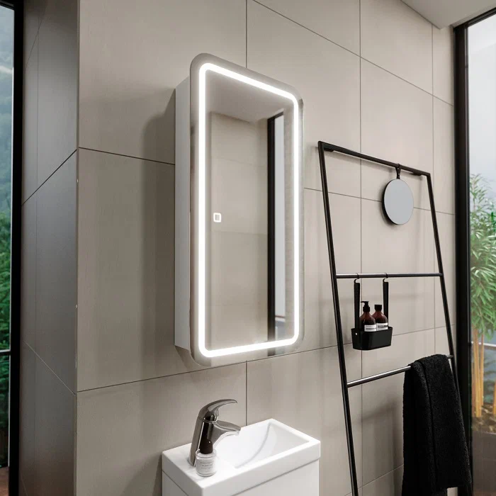 Зеркало-шкаф Бриклаер Эстель 40 с подсветкой (4627125416200)