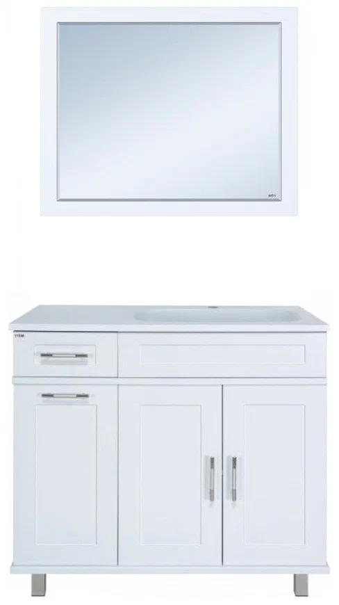 

Комплект мебели Misty Купер 90 R с бельевой корзиной белый