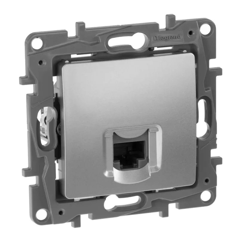  Santehnika Room Розетка компьютерная RJ45 Legrand Etika 6 кат UTP алюминий 672453