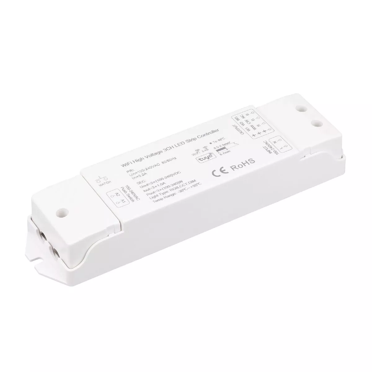

Диммер Arlight SMART-PWM-103-72-SH-PS-SUF (230V, 3x1A, TUYA Wi-Fi, 2.4G) 046524