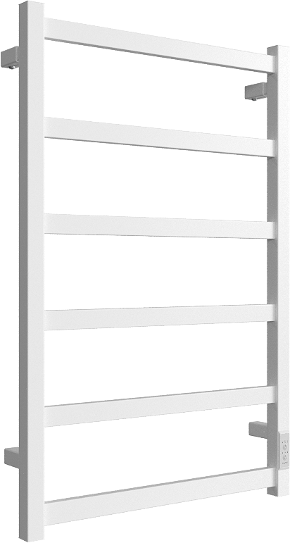 Полотенцесушитель электрический Двин J plaza neo 80/50 80x55 см, подключение справа, слева, глянцевый белый, лесенка