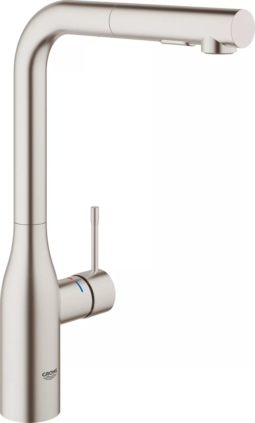 

Смеситель для кухни Grohe Essence 30270DC0 с выдвижным изливом суперсталь