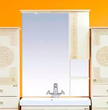 Зеркало-шкаф Misty Olimpia Lux 90 R бежевая патина, размер 89, цвет бежевый Л-Олл04090-033СвП - фото 1