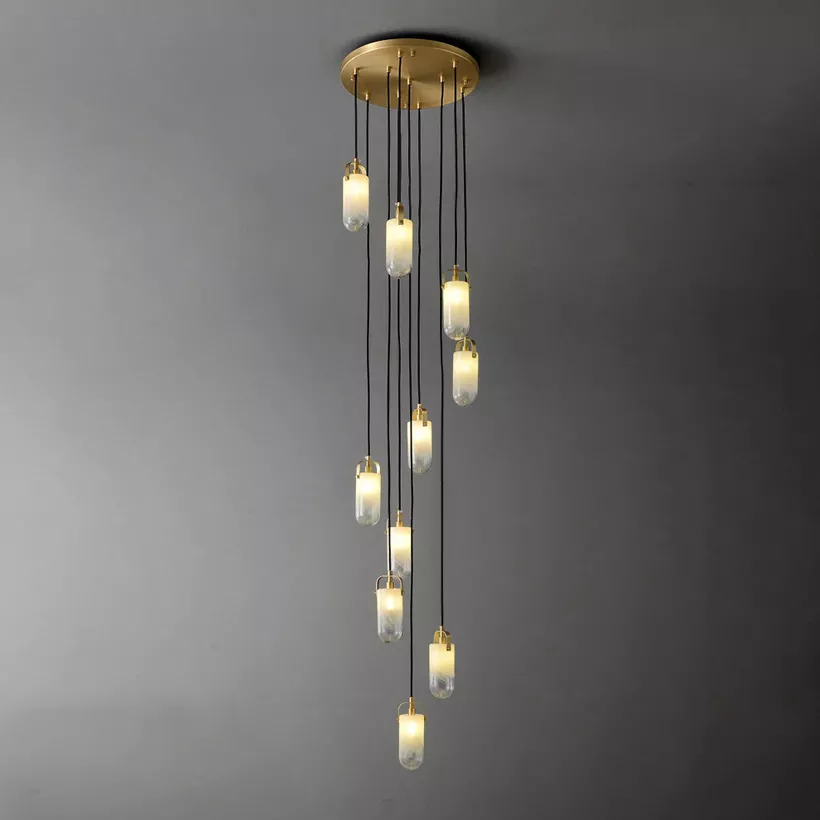 Каскадные люстры  Santehnika Room Каскадная люстра DeLight Collection Sorno MT9056-10H brass