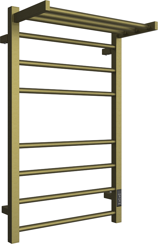 

Полотенцесушитель электрический Двин Fs plaza neo 4657795054495 80x55 см, подключение справа, слева, состаренная бронза, лесенка, с полкой