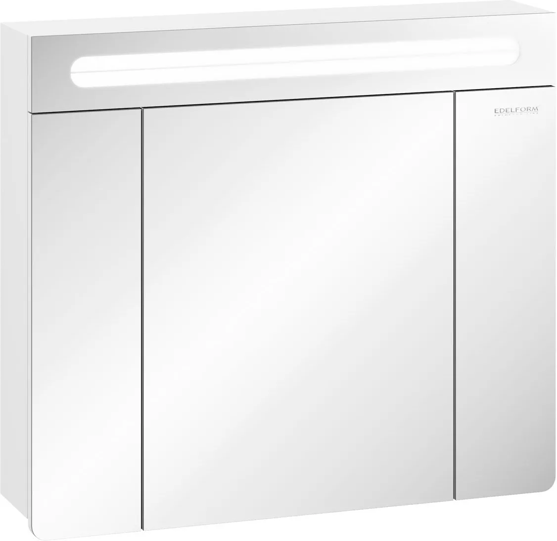 

Зеркало-шкаф Edelform Glass 80 с подсветкой, Белый