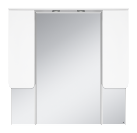 Зеркало-шкаф Misty Чегет 105 белое глянцевое