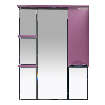 Зеркало-шкаф Misty Жасмин 74х100 розовый