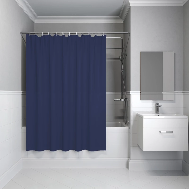 Шторы для ванной  Santehnika Room Штора для ванной IDDIS Promo 200x180 синяя