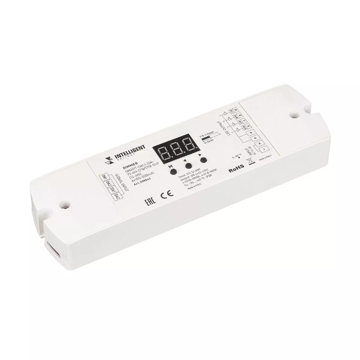 

Диммер Arlight SMART-DALI-204-72-SH-DT6/DT8-SUF (12-48V, 4x150-500mA) 038543