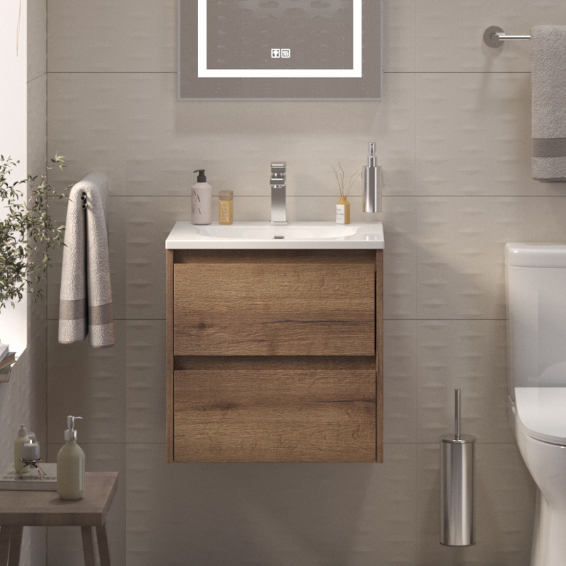 

Тумба с раковиной BelBagno Kraft 39 50 rovere tabacco, раковина BB-8099-3-50