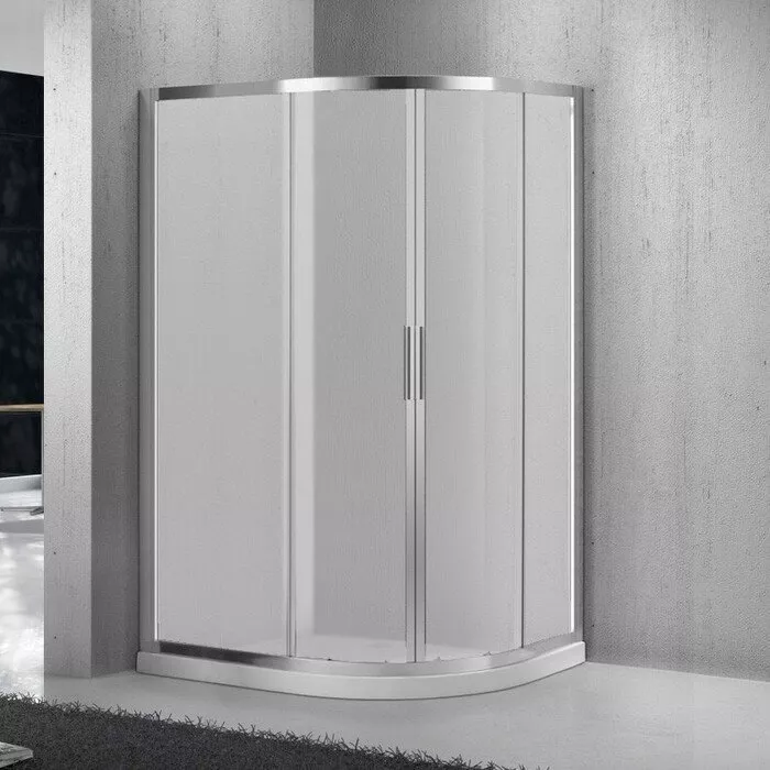 

Душевой уголок BelBagno Sela 100х80 профиль хром стекло рифленое