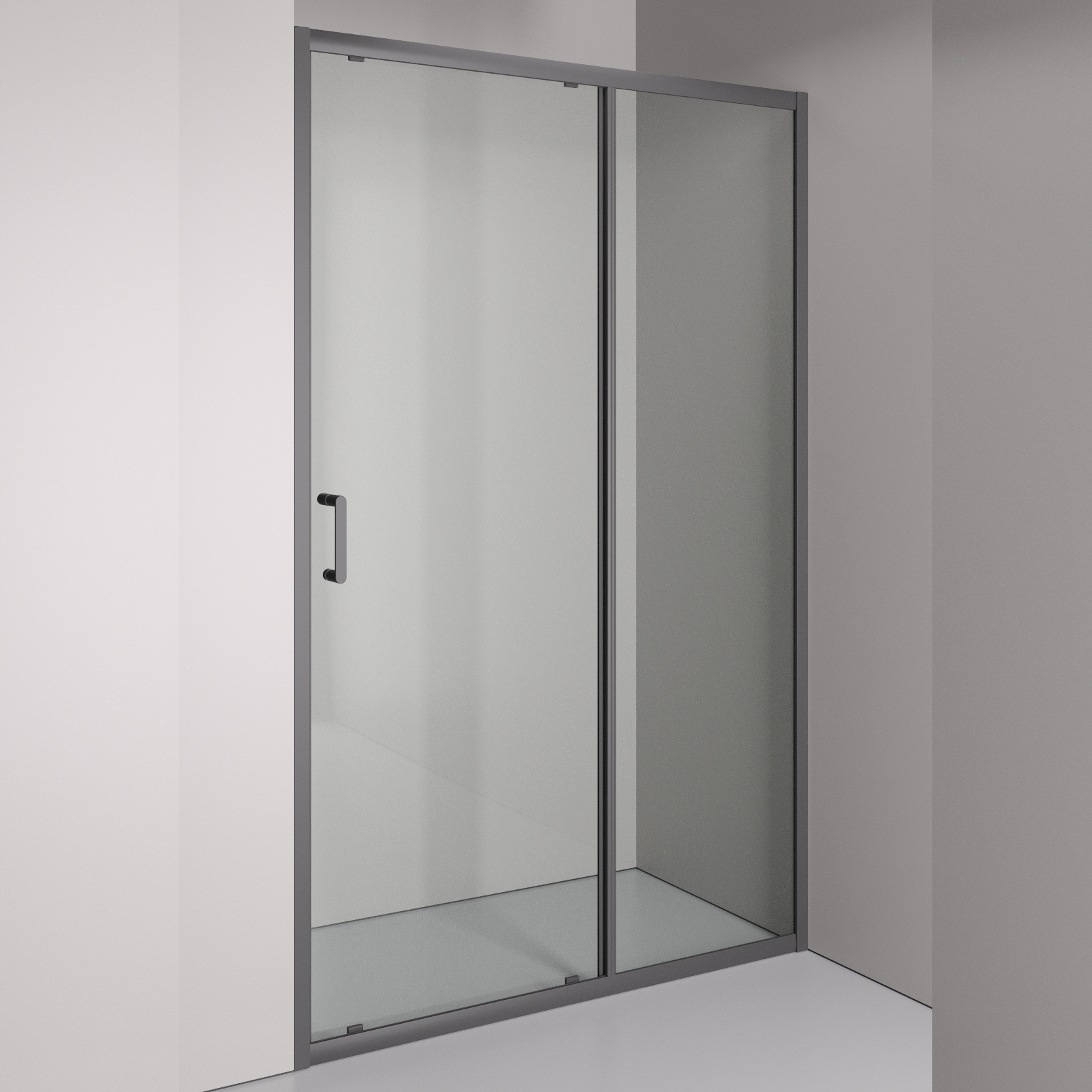 

Душевая дверь в нишу Orange E02 120TGG 120х190, профиль матовый серый